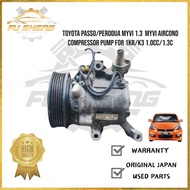 Toyota Passo/Perodua Myvi 1.3  Myvi Aircond Compressor Pump For 1KR/K3 1.0CC/1.3C Used Japan