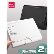 得力13格风琴包 A4 Multi-Pocket Expanding File Folder, Plastic Document Organizer for Office School Student