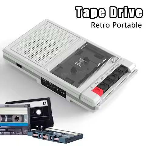 Portable Cassette Tape Recorder Cassette Tape Deck with Built-in Bluetooth Speakers Multi-function A
