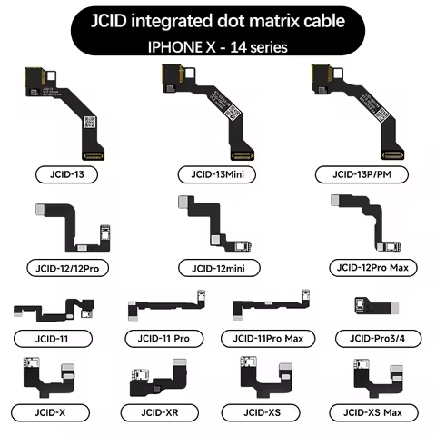 JC Dot Matrix Cable For iPhone X XS 11 12 1314 ProMax plus JC14 Dot Projector Read Write Dot Matrix 