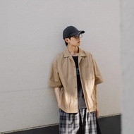 在路上 日系復古巴領短袖襯衫