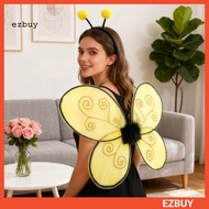 [EY] Fairy Skirt and Bee Wings Bee Wing Costume Halloween Bee Wings for Kids Boys Girls Yellow Mesh 