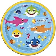 Saguaro Acres Baby Shark 7 Inch Dessert Paper Plates - Serves 24