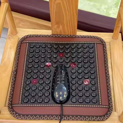 45x45cm Infrared Heating Photon Mat Tourmaline Jade Cushion Prostatic Hemorrhoids Vibration Square M