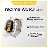 realme Watch 5 NFC Amoled Music Always-on Display Compass GPS IP68 Water Resistance (1.97")