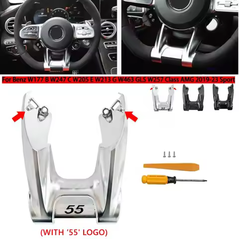 Steering Flat Wheel Lower Trim Cover For Benz W177 B W247 C W205 E W213 G W463 GLS W257 Class AMG 20
