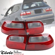 Honda Civic SR3 EG EG6 Dolphin 2Door 1992-1995 Red &amp; White Rear Tail Light Tail Lamp Lampu Belakang