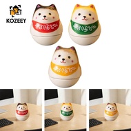 KOZEEY Porcelain DOG SHIBA Inu Daruma Table Table Table Adorable Table Table Household Accessories G