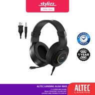 ALTEC LANSING ALGH9602 GAMING HEADSET - 7.1 SURROUND SOUND, LEATHER SKIN-FRIENDLY UP EARCUP