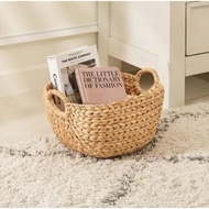 Storage basket, decorative boat shape made of water hyacinth sedge hyacinth basket rattan basket
