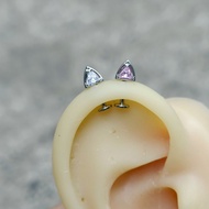 Verical helix Titanium cat earrings ASTM F136