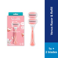 Gillette Venus Comfortglide White Tea Scent Razor with Gel Bars Women's Razor Handle + 2 Blade Refil