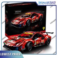 ⚡48 Hour Shipping⚡Compatible LEGO Technic Toy Building Blocks Ferrari-488 42125（ 1677+PCS）