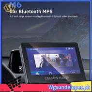 Bluetooth 5.0 Car MP5 Player FM Transmitter with TF/U Disk Music Support for Cars M6