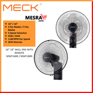 Meck 16 " 18 " Wall Fan with Remote - MWF168R / MWF188R