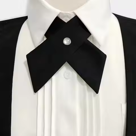 Adjustable Cross Bow Ties For Men Women Fashion Korean Crisscross Bow Tie Detachable Collar JK Appar