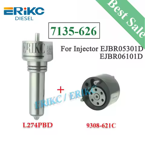 New Nozzle L274PBD Valve 9308-621C Injector Repair Kit 7135-626 for Delphi EJBR05301D EJBR06101D F50