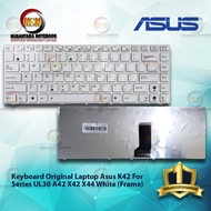 Asus K42 Keyboard With Frame for Laptop UL30 A42 X42 X44 Frame White