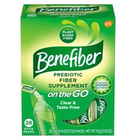 Benefiber Prebiotic Fiber Supplement On The Go Clear & Taste-Free 28stick packs
