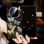 เคสโทรศัพท์ Huawei Mate XT หนังแท้ 3 ชั้น ลายผีเสื้อ ป้องกันการตกหล่น ดีไซน์สุดเก๋ เหมาะกับ Huawei M