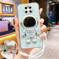 Case for Huawei mate 10 Huawei mate 10pro Huawei mate20 Huawei mate20X Huawei mate20pro electroplating astronaut with stand silicone straight edge mobile phone case