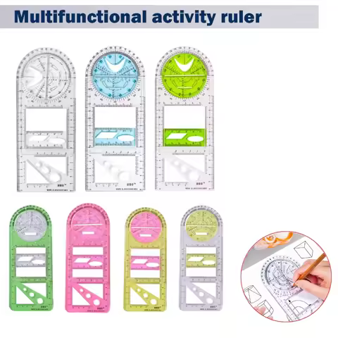 Rotatable Fast Drawing Template Ruler Art Design Construction Architect Stereo Geometry Ellipse Draf
