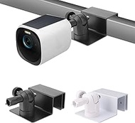 Gosknor 2pcs White Black 360° Adjustable Gutter Mount Security Camera Mount Compatible with Eufy Sec