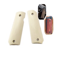 1 Pair Ivory Resin Handle Shank Non-slip Patches  Scales DIY for 1911 Grips