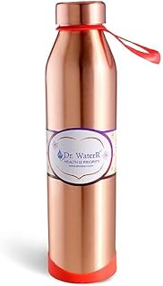 Pure Copper Bottle 1 Litre For Drinking Water Leak Proof and Joint Less 1000 ml Bottle (Pack of 1, Brown, Copper)