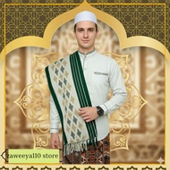 RIDA YEMEN TURBAN WITH BRICK STRIP MOTIF, COMBINATION OF COLORS, Muslim Men's Premium Quality Ridak 