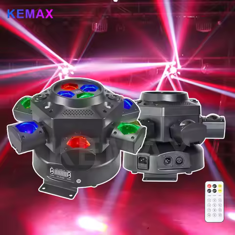 Professional 150W LED Beam Moving Head Light 6-Arm Bee Eye DJ Mobile Disco Lights RGBW Club Party Ef