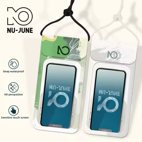 Nu-June Mobile Phone Swimming Bag Waterproof IPX8 Touchscreen TPU 6.8" Phone Bag Underwater Pouch Ce
