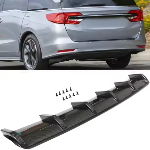 Car Rear Bumper Shark Diffuser Lip Spoiler Splitter Fins For H0nda Odyssey 1995-2026 Air Dam Chin Li