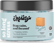 CHEWSY So Long Stress, Calm Fruity Chews, Stay Calm & Focused. w/L-theanine, Amino Acid, GABA, Glyci