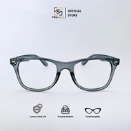 [FI] Minus Glasses 0-12 Lenses Thinned Index 1.67 Frame CLEAR GRAY Fashionable Glasses Anti UV Anti 