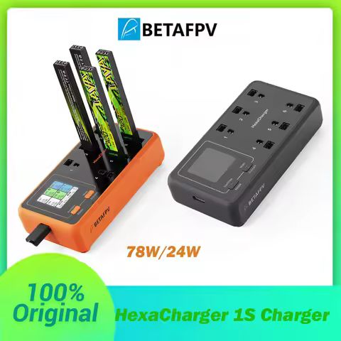 BETAFPV HexaCharger 1S Charger BT2.0/PH2.0 Ports 78W/24W PD 3.0 Charging for LiPo/LiHV 1S Whoop Batt