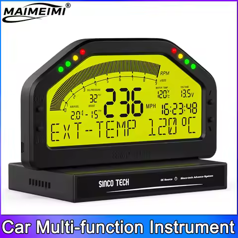 Multi-Function Dashboard Tachometer Race Dash Panels 9 in 1 Gauge LCD Display Sensor Kit Bluetooth-c