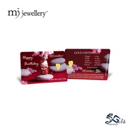 MJ Jewellery 5G Gold Collection 999.9 Happy Birthday Series Gold Bar F35 - 0.1g / 0.2g
