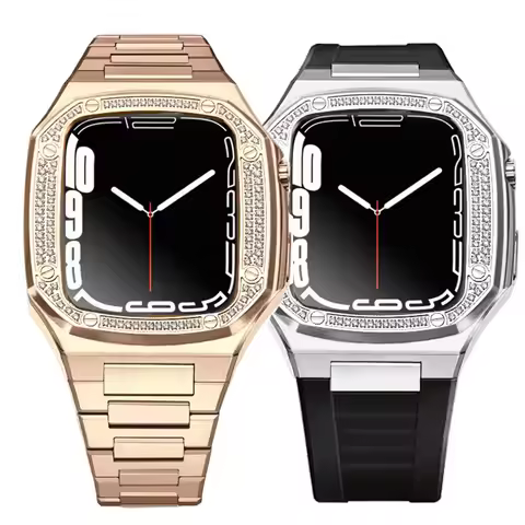 Modification KIt Stainless Steel Metal Strap and case RM AP compatible for Apple Watch 9 8 7 6 5 4 4