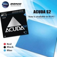 『良心桌球小舖』(現貨秒出+最新保證) Donic ACUDA S2 蛋糕海綿平面膠皮 新增彩色(藍/粉)