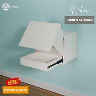 Adapta - Laci Dinding Dengan Hidden Storage Minimalis - Nakas Dengan Laci Tersembunyi dengan Kunci