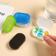 LLOYD Mini Pill Box, Transparent Portable Small Medicine Box, Pill Organizer Medicine Box Three Compartments Convenient Moisture-proof Pill Case Travel