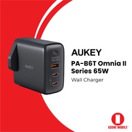 Siri AUKEY PA-B6T Omnia II Dwi 65W Dengan Pengecas Dinding GaN Power Tech Siri iP 14/13/12