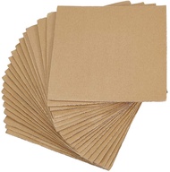 BeeBeecraft 30~50pcs 0r 10sheet Burlywood Corrugated Cardboard Stiffener Pads Protective Sheets Boards - Square/Rectangle for Packing Mailing Arts and Crafts
