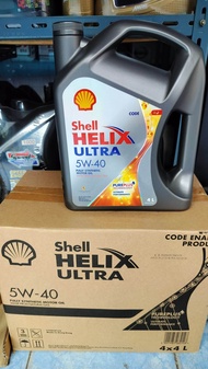 น้ำมันเครื่อง SHELL HELIX ULTRA 5W 40 สังเคราะห์แท้ 100% ขนาด 4 ลิตร/ เครื่องยนต์เบนซิน ทุกค่าย