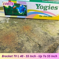 40-55 Inch TV Bracket - VESA 43x43 cm Wall TV Stand - Suitable for LED,/, LCD, Up to 75 Inch TVs