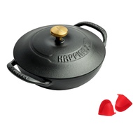 Cast Iron Essential French Oven with Lid Black Cast Iron Dutch Oven French Essential Iron Oven Cast Iron pots 21cm