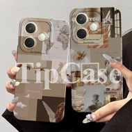 HP Silicone Oppo A5 Pro 4Ghp Oppo A5 Pro 5G Softcase Flexible Camera Protector Abstract Brown Motif