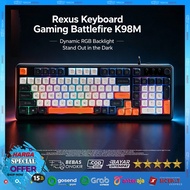 RGB Keyboard Gaming Keyboard/ Rexus K98M 98-Key USB PC Volume Knob Membrane/