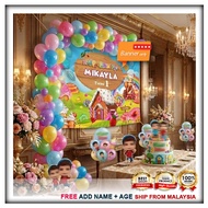 Banner Birthday -  Sweetie / Cute Islamic / Boy Omar / Girl Hana / Muslim